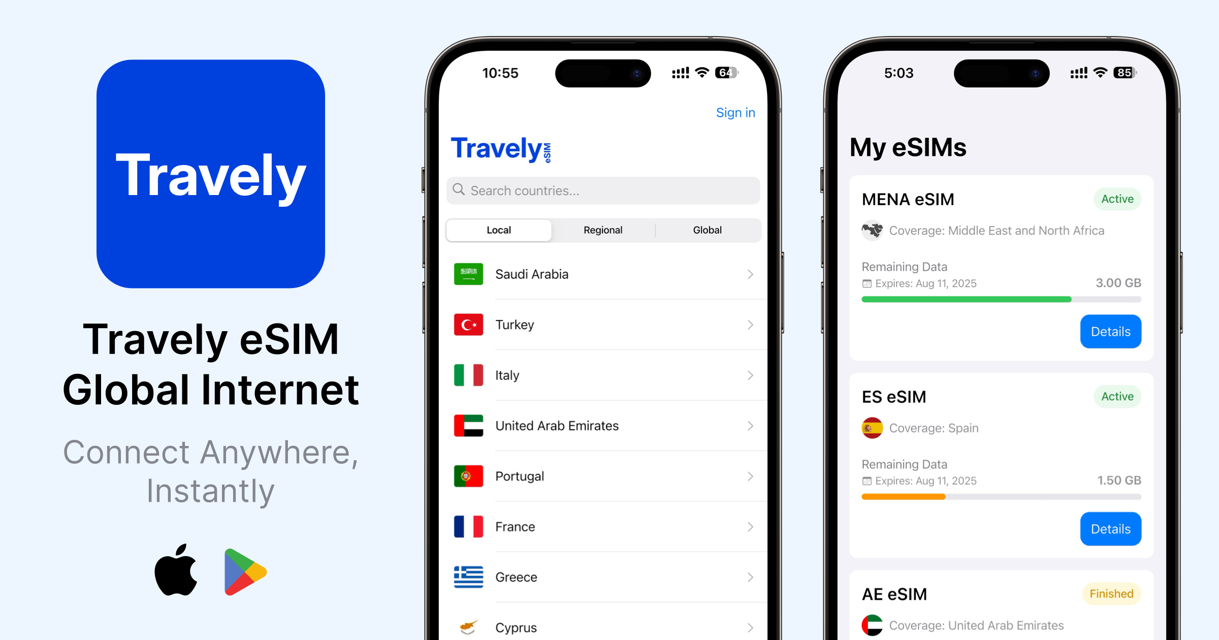 Travely eSIM screenshot 1